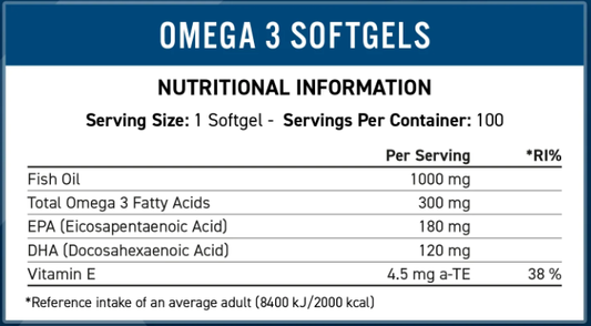Omega-3 Essential Fatty Acids 100 Softgels