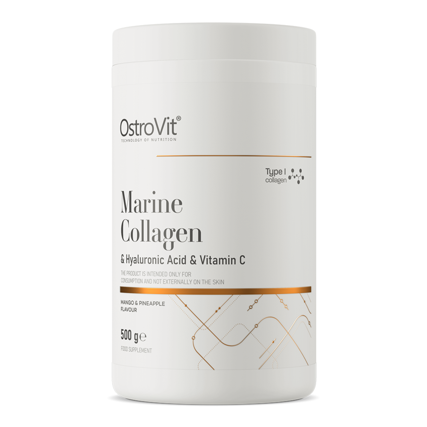 OstroVit Marine Collagen supplement container on a white background