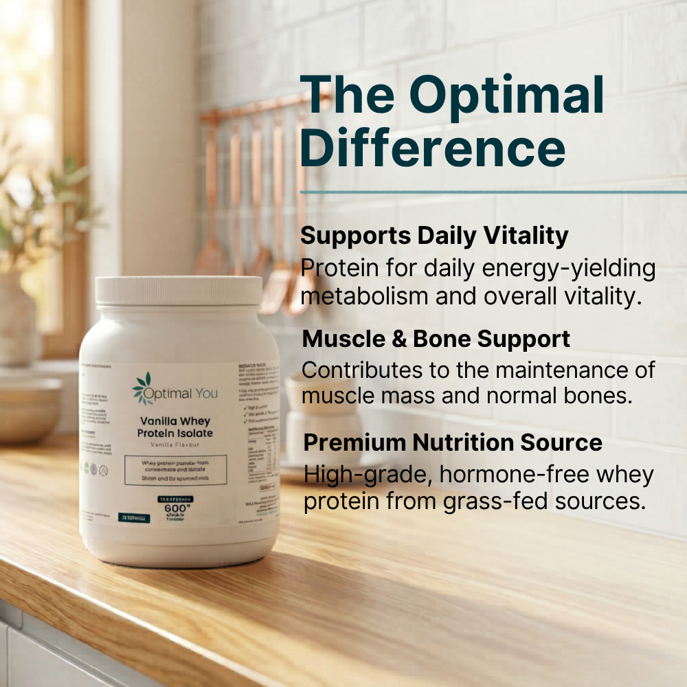 Premium Grass-Fed Vanilla Whey Protein Isolate (600g)