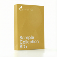 Yellow box labeled 'Sample Collection Kit' with 'Optimal You' branding on a white background