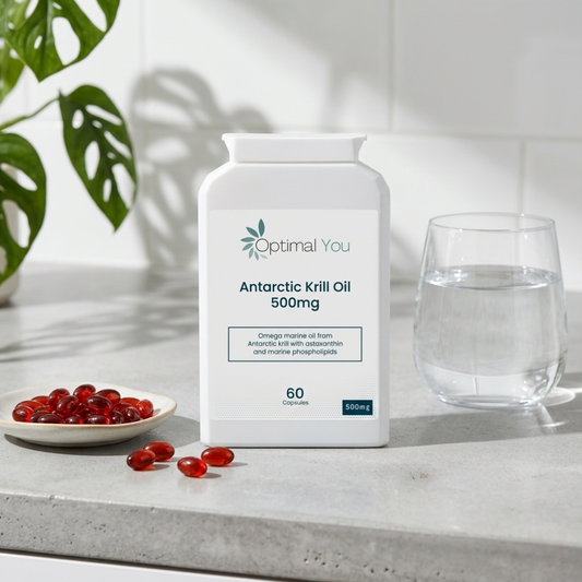 Pure Antarctic Krill Oil 500mg – High Omega-3 EPA & DHA (60 Gel Capsules)