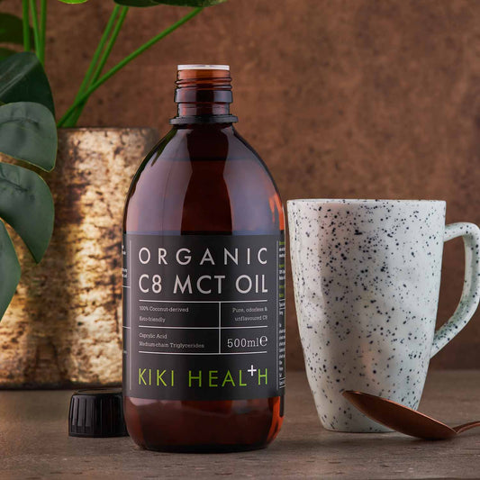 Organic MCT C8 Oil (96% Caprylic Acid) by KIKI Health