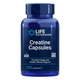 Blue bottle of Life Extension Creatine Capsules on a white background