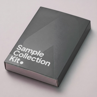 Gray 'Sample Collection Kit' box on a light gray background