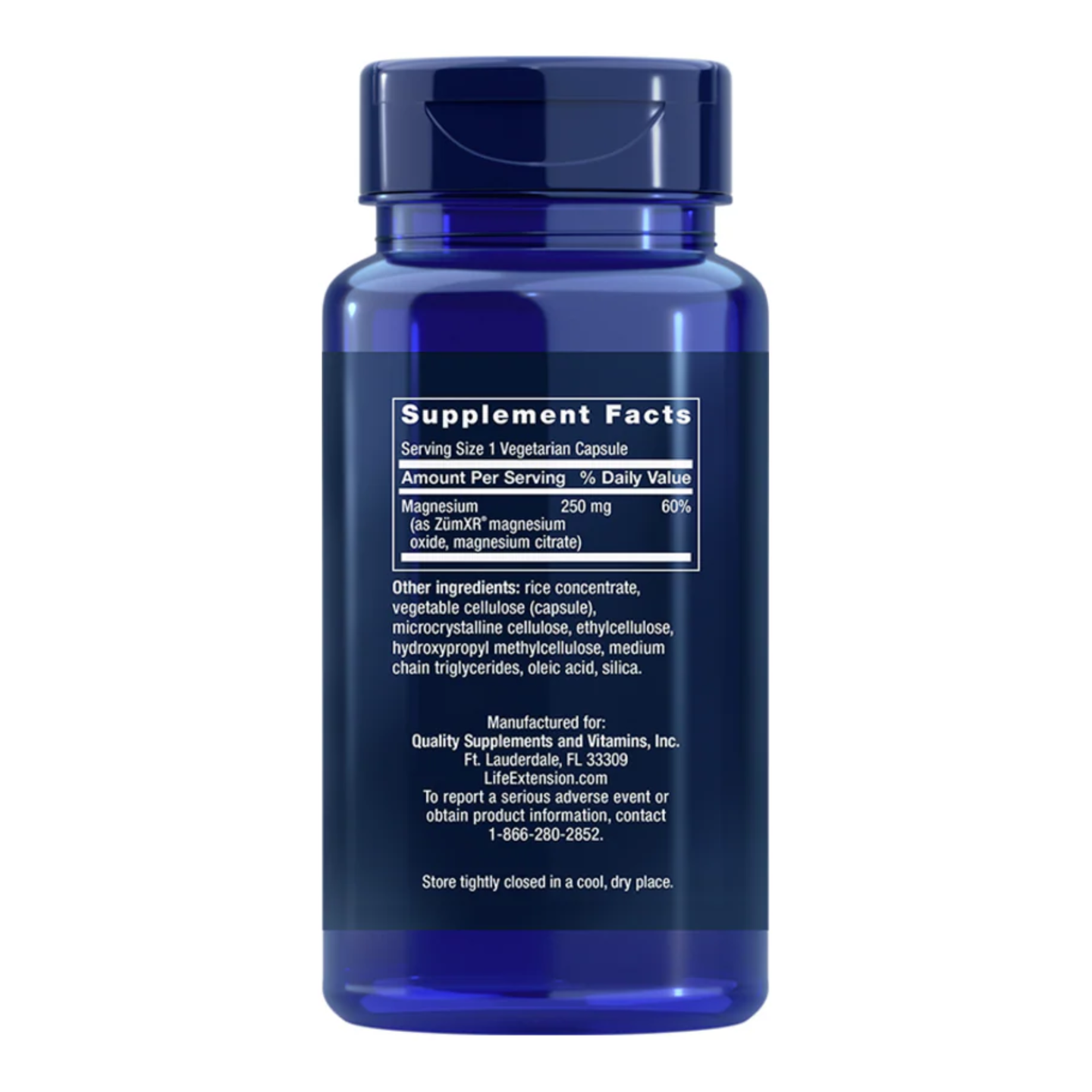 Blue supplement bottle with Nutrient label on a white background