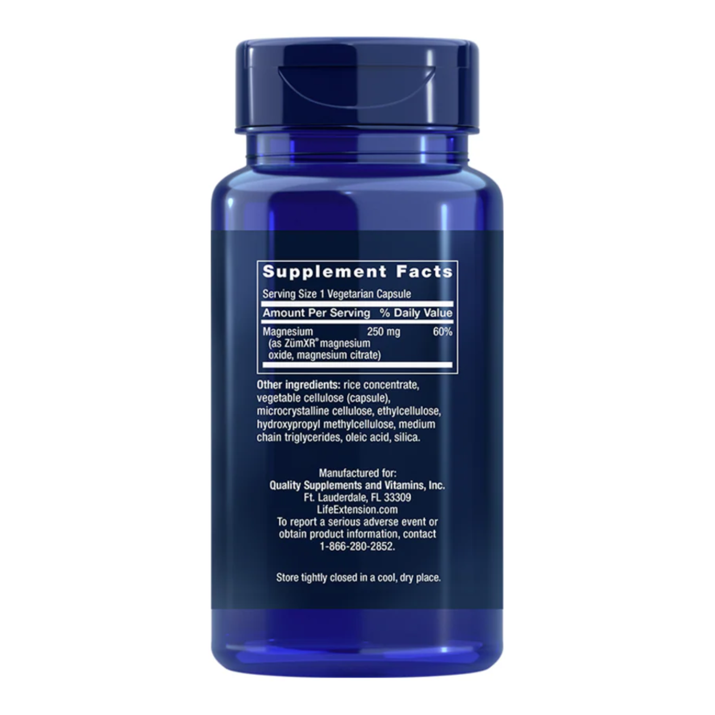 Blue supplement bottle with Nutrient label on a white background