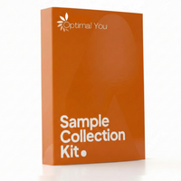 Orange box labeled 'Sample Collection Kit' with 'Optimal You' branding on a white background