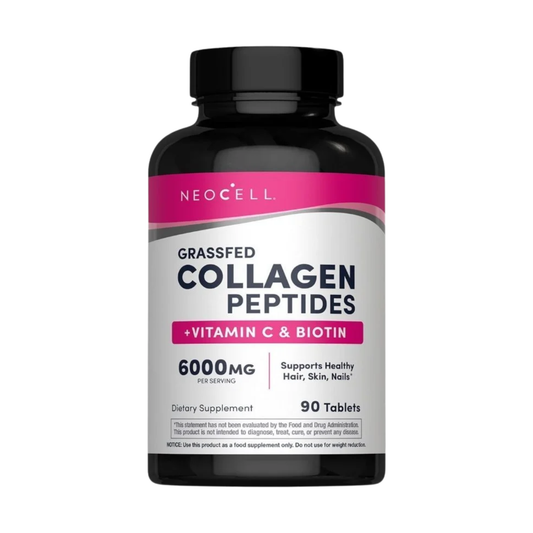 Neocell collagen peptides supplement bottle on a white background