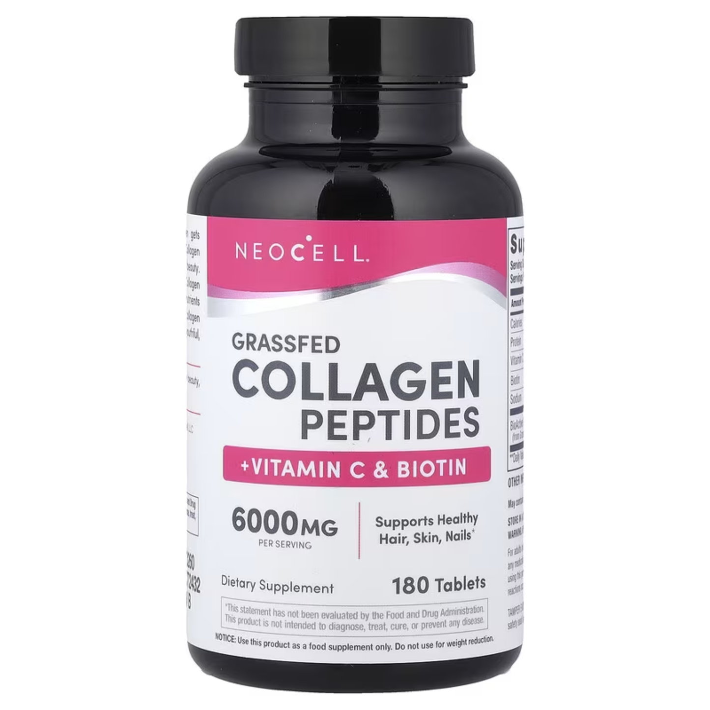 Grassfed Collagen Peptides + Vitamin C & Biotin 180 tablets