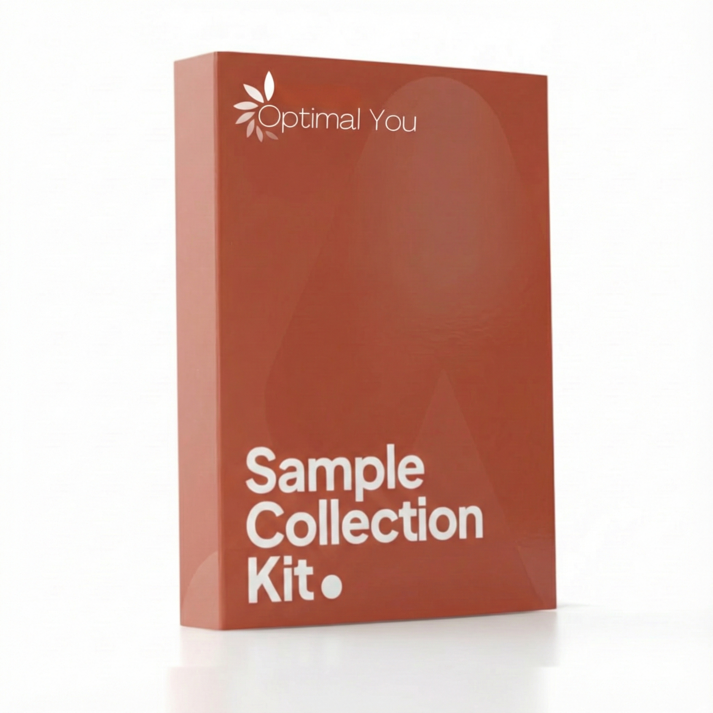 Red 'Optimal You' sample collection kit box on a white background