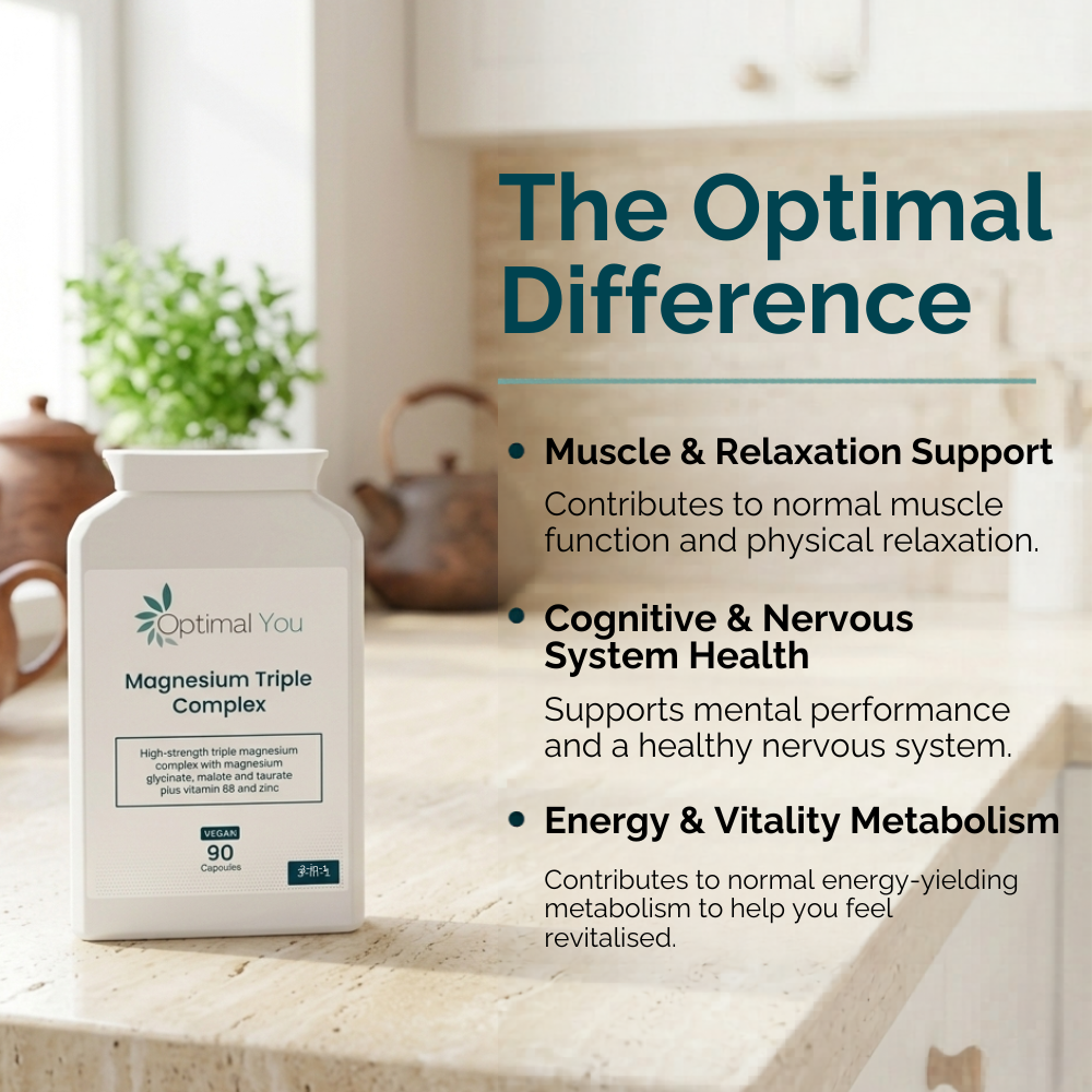 Magnesium Triple Complex – Glycinate Malate & Taurate (90 Capsules)