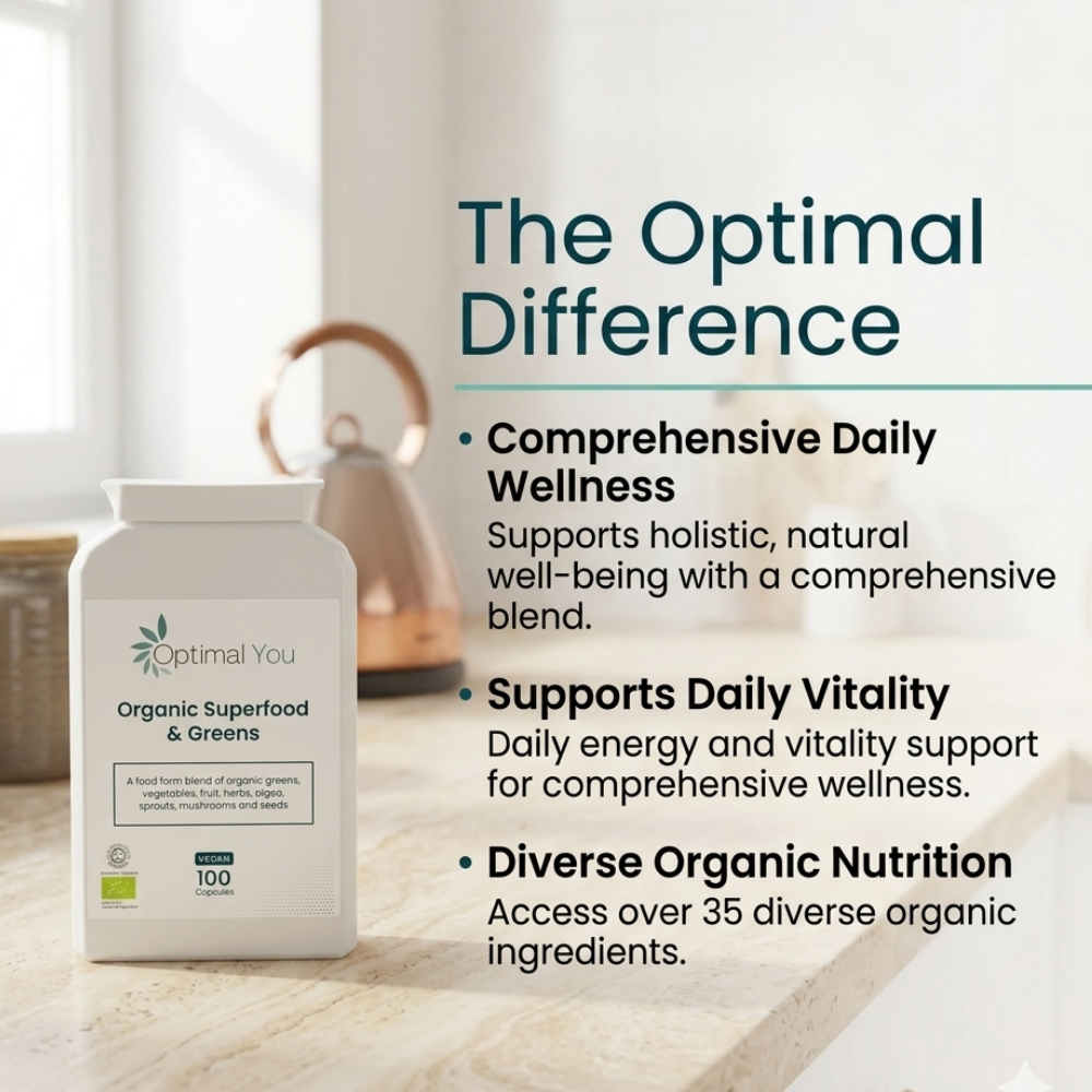 Organic Superfood Greens & Mushroom Complex (100 Capsules)