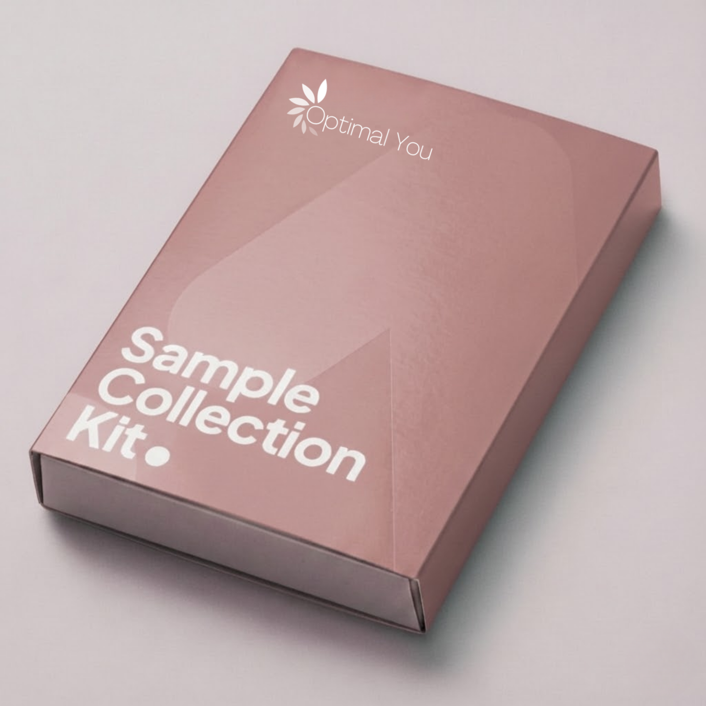 Sample Collection Kit box with 'Optimal You' branding on a light gray background