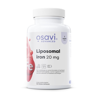 compare product Osavi Liposomal Iron 20mg 120 Vegan Capsules