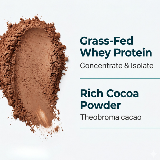 Premium Grass Fed Chocolate Whey Protein Isolate (600g)